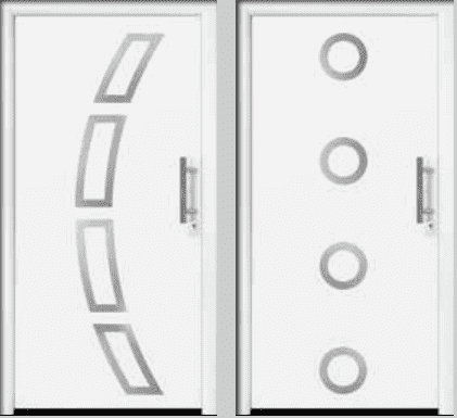 Вариант использования стальных накладок для двери Thermo46
