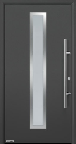 Входная дверь Hormann (Германия) Thermo65, Мотив 700A цвета серый антрацит 
